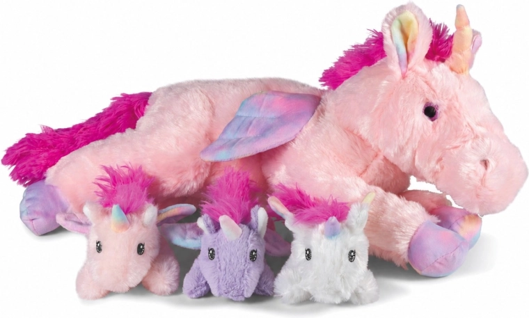 Cozy Noxxiez plišani set: mama jednorog i 3 bebe