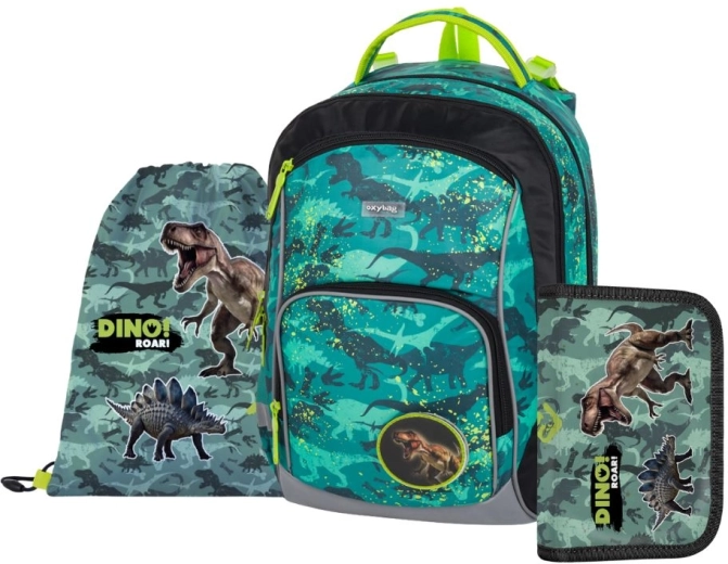 Školski set Oxybag OXY GO Dino – ruksak, vrećica i pernica