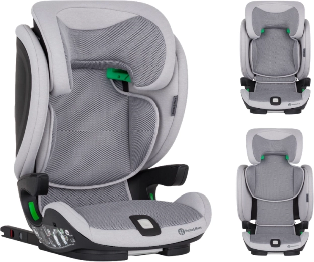 Petite&Mars autosjedalica elite fix pro i-size gentle grey air 100–150 cm