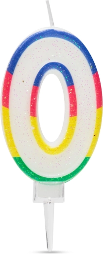 Number 0 Cake Candle