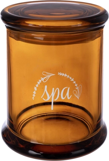 SPA kozmetička posudica od jantarnog stakla 330 ml s poklopcem