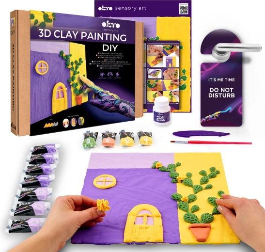 Okto likovni set za slikanje masom Lavandino podne 30 × 30 cm