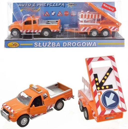 Road Service Truck with Trailer 28 cm