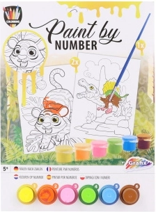Slikanje po brojevima - dinosaurus/tigar