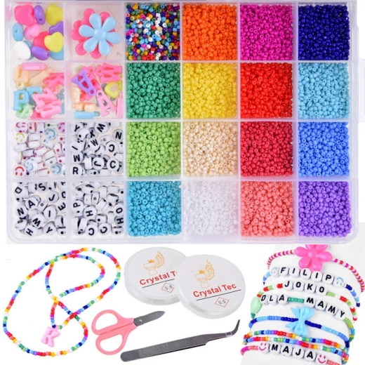 Set perlica za narukvice i nakit za djecu – DIY kreativni box