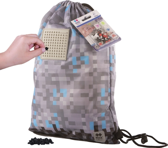 Pixie Crew vrećica za leđa Minecraft sivo-plava