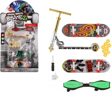 Set prstnih skateboarda i romobila s vijčanim dodacima