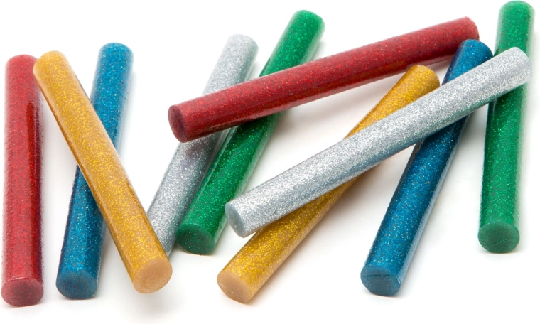 Colored glitter hot glue stick for glue guns 11 mm - 1 piece
