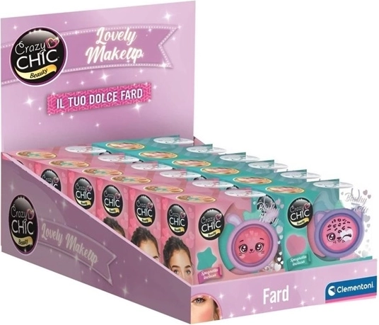 Clementoni Crazy Chic creative cosmetic set for mixing makeup shades, pink