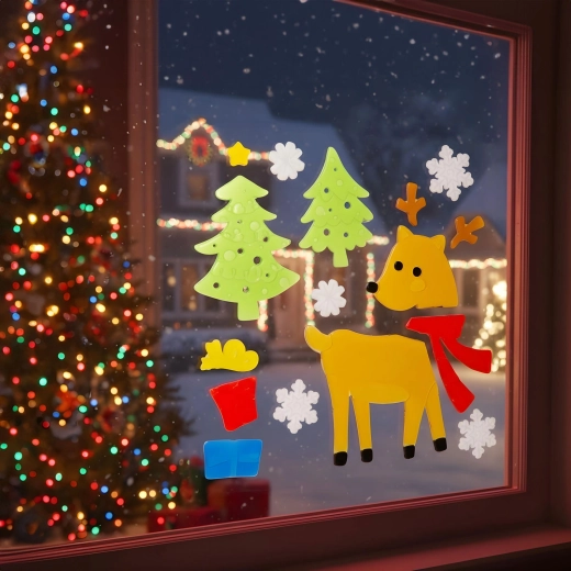 Gel Christmas window decoration - 1 piece