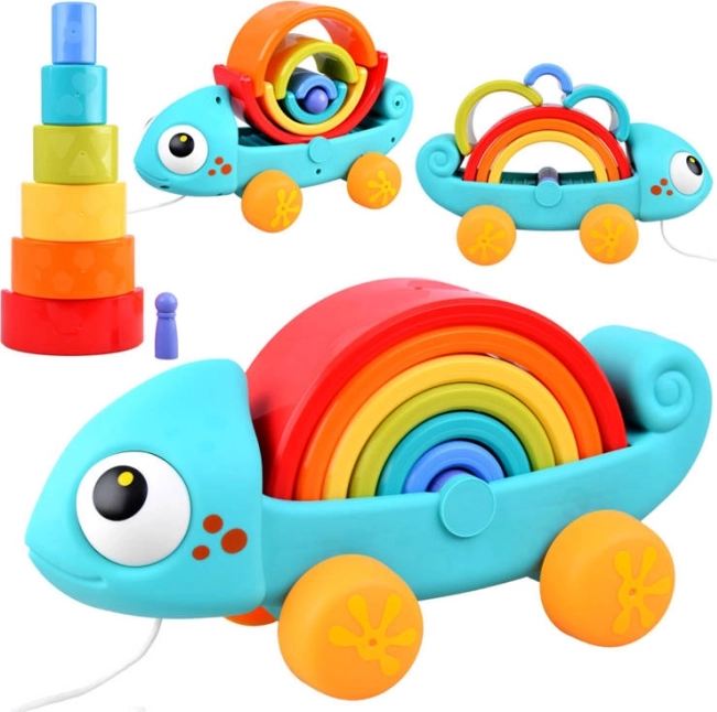 Igračka duhoviti kameleon montessori 18m+