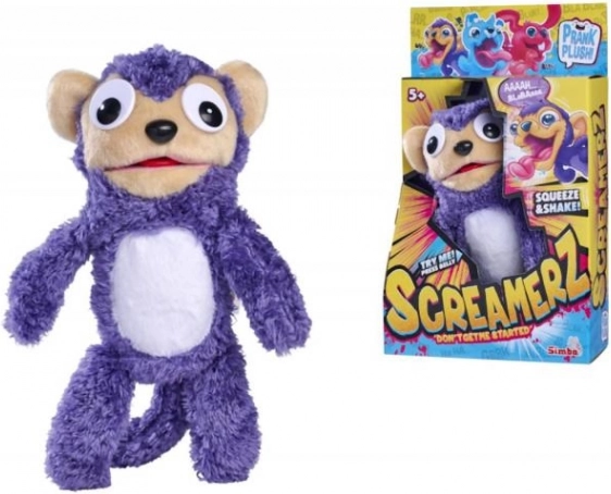 ScreamerZ Ljubičasta Plišana Majmunica 30 cm