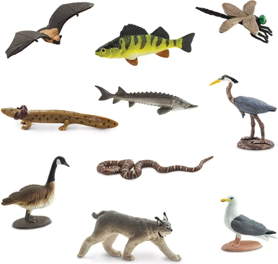 10 animal miniatures from the Great Lakes region
