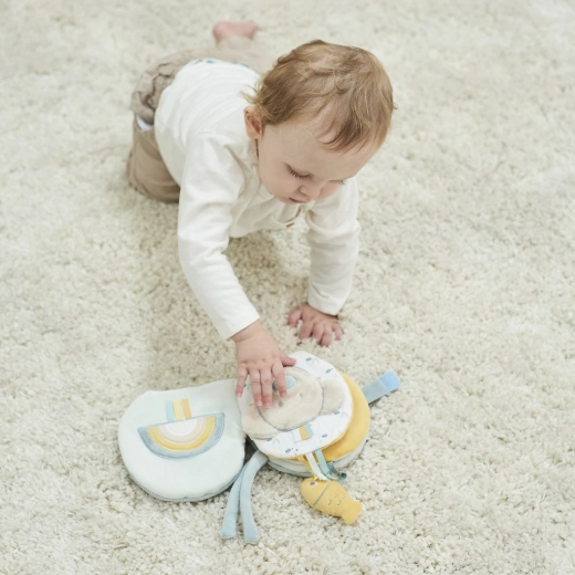 Sensory fun with mirror and textures