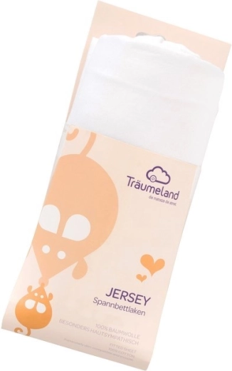 Träumeland jersey fitted sheet 40 × 90 cm white