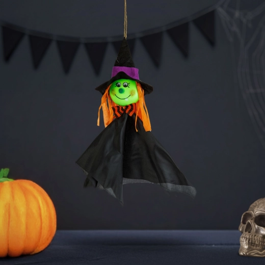 Hanging Halloween Witch Decoration 48 × 44 cm