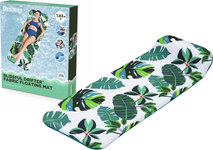 Napušni vodeni madrac s tiskom palminog lišća