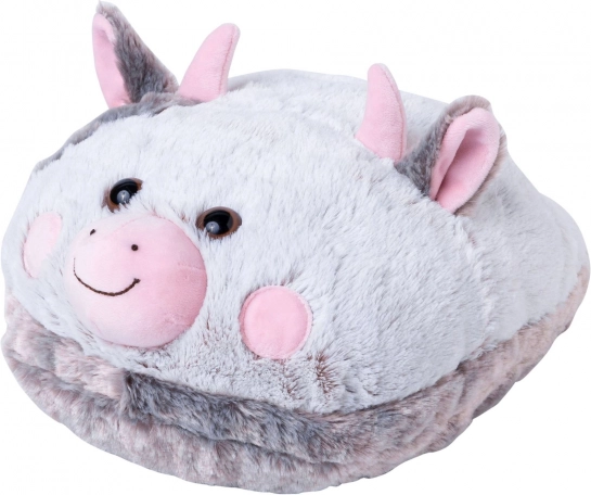 Cozy Noxxiez kravljica grijajući plišani papuč za noge