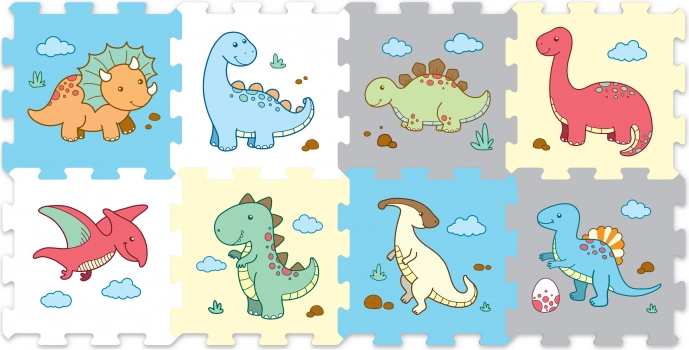 Pjenasta slagalica dinosauri - 8 komada