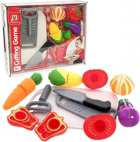 Children's Cutting Vegetables with Cutting Board