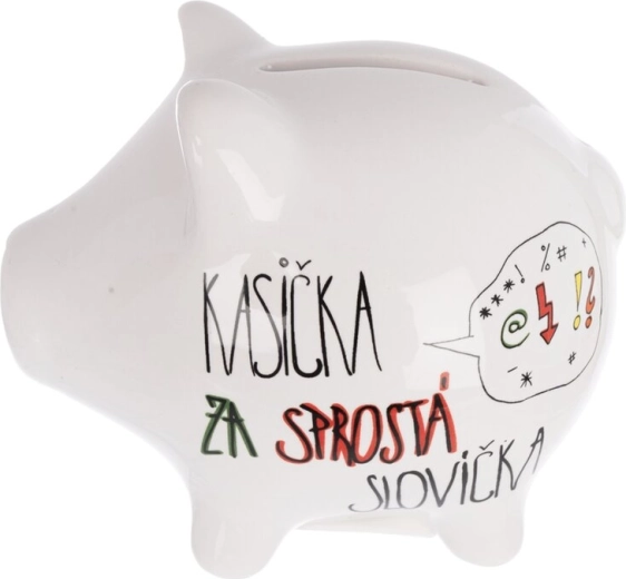 Keramička kasica-prasica Proste riječce (mala)