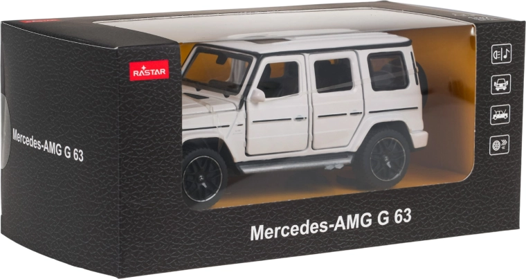 Metalni model Mercedes-AMG G 63 sa zvukom, bijeli RASTAR
