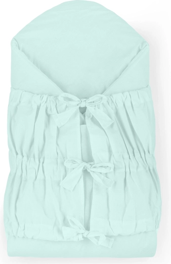 Petite&Mars vezna pamučna dekica za povijanje Nurse s kokosovim uloškom Frosted Mint 75 × 75 cm