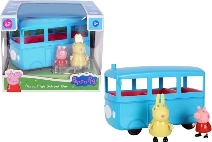 Peppa Pig školski autobus sa zvukom s 2 figurice