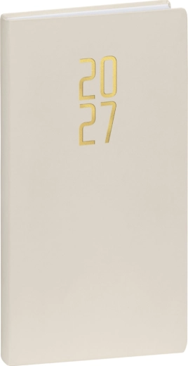 Notique pocket diary Ponza 2027 cream 9 × 15.5 cm