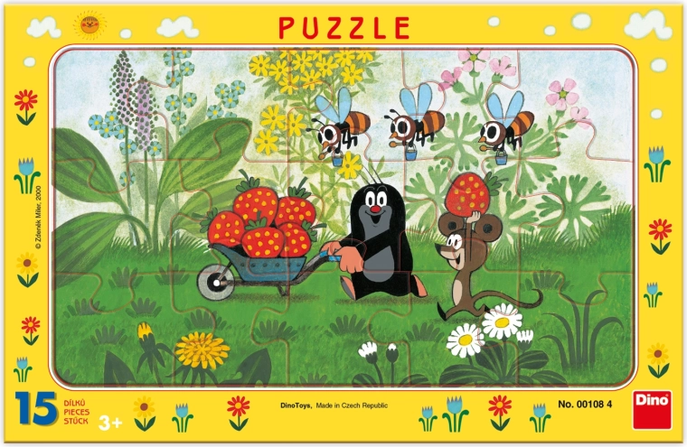 Dino papirnate puzzle Krtko na izletu 15 dijelova