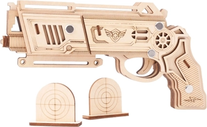 Drvene 3D puzzle Oružje na gumice Sokol