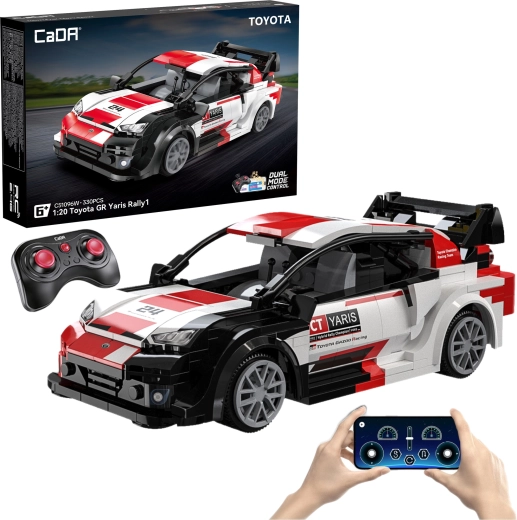 CaDA Toyota GR Yaris Rally1 RC građevinski set – trkaći auto na daljinsko upravljanje, 330 dijelova