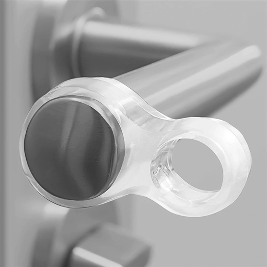 Transparent rubber door handle bumpers – 4 pieces