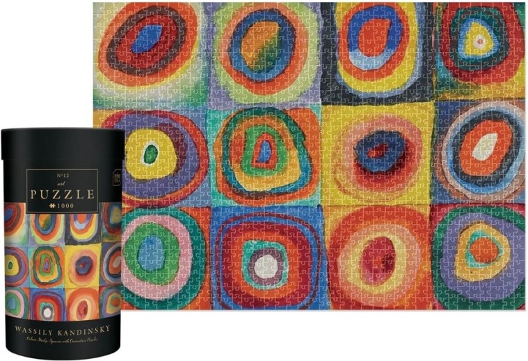 Puzzle od 1000 dijelova – Studija boja: kvadrati sa koncentričnim krugovima