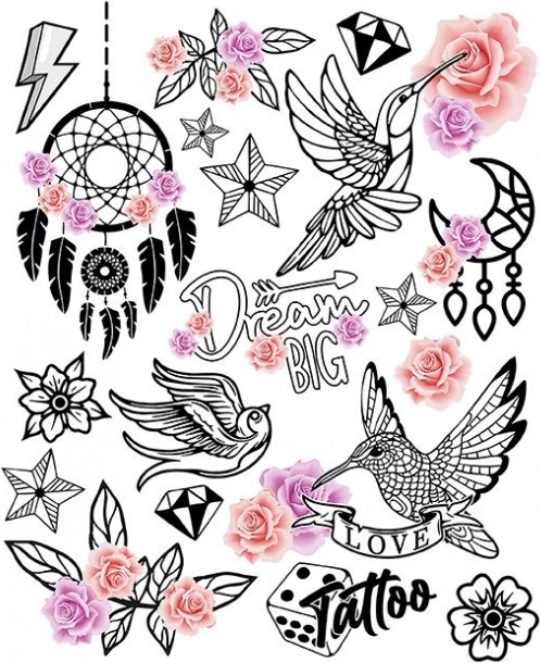 Naljepnice za peglanje Kolibri Veliki List