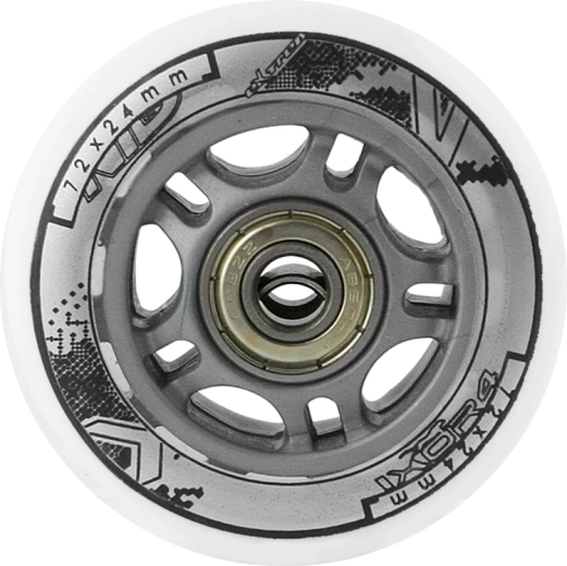 Set bijelih PU kotača 72 × 24 mm s ležajevima ABEC 7 NILS EXTREME