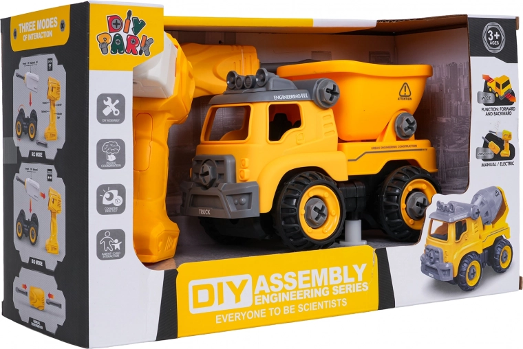 rastavljivi građevinski kiperski kamion s bušilicom i odvijačem