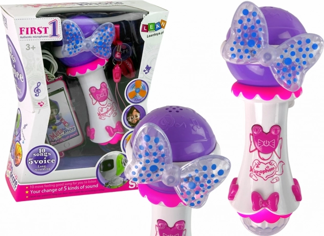Dječji karaoke mikrofon s MP3 i šarenom mašnom