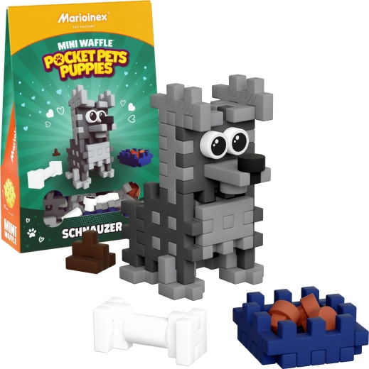 Konstruktorski set Mini Waffle Pocket Pets – štene šnaucera