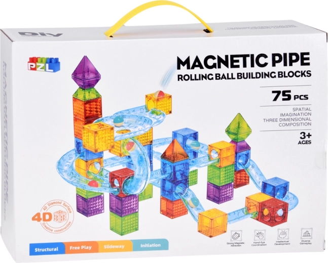 75-dijelni magnetski set s kugličnom stazom