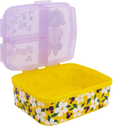 Four separate compartments for an organized snack