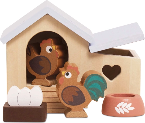 Le Toy Van drveni kokošinjac – set dodataka za kućicu za lutke