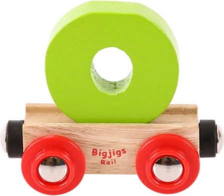 Drveni vagončić za drvene željeznice Bigjigs Rail - slovo O