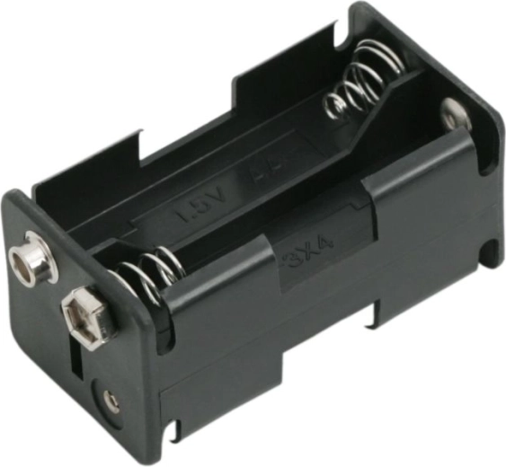Holder for 4 AA Batteries with 9V Connector