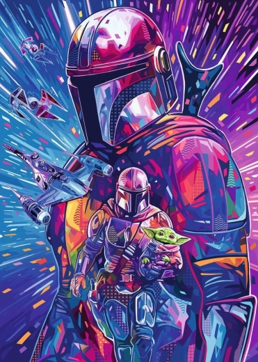 Ravensburger puzzle Star Wars Hyperspace: Mandalorian XXL 500 dijelova