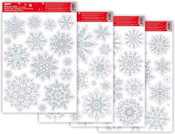 Božićne prozorske folije s glitterom 20x30 cm