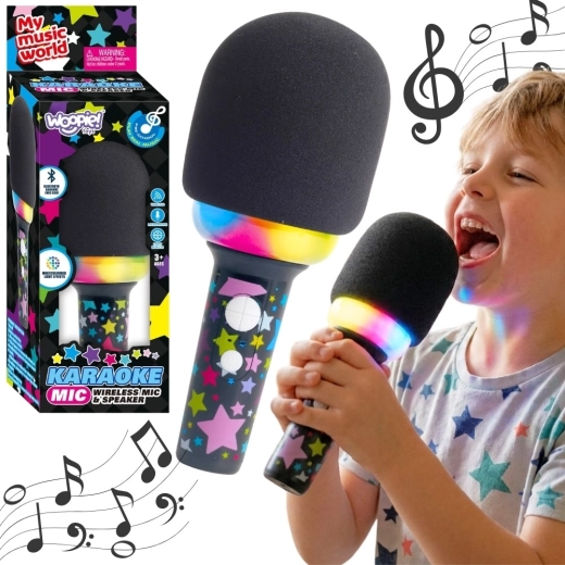 Woopie bežični karaoke mikrofon sa zvučnikom, crni, Bluetooth