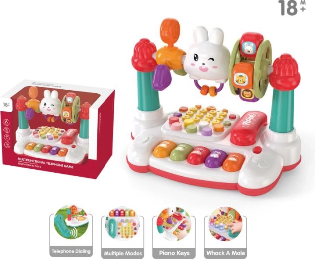 Baby rattle in the shape of a phone