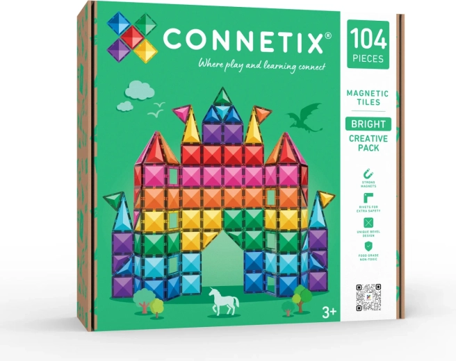 Bright Creative Pack magnetic building set, 104 pieces