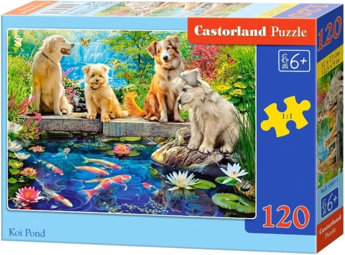 Castorland puzzle ribnjak s koi šaranima 120 dijelova